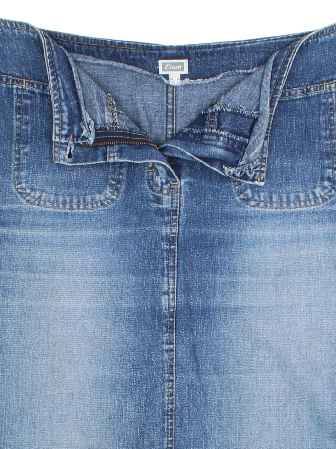 90's Denim Midi Skirt (Size L)