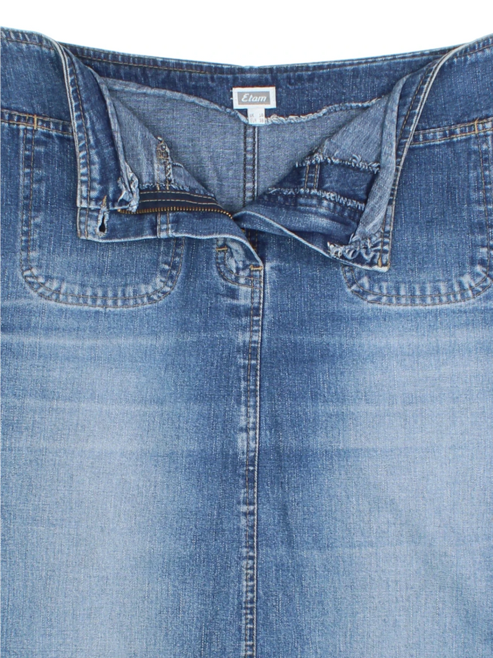 90's Denim Midi Skirt (Size L)