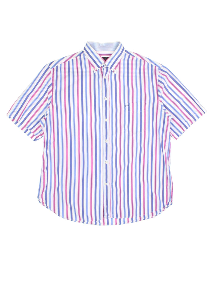 90's Paul & Shark Stripe Shirt (Size XL)