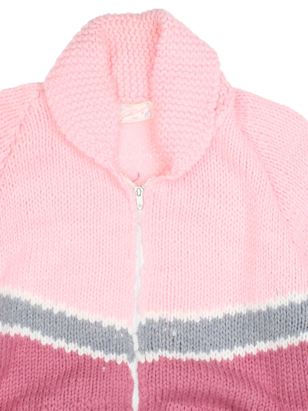 80's Hand Knitted Cardigan (Size L)
