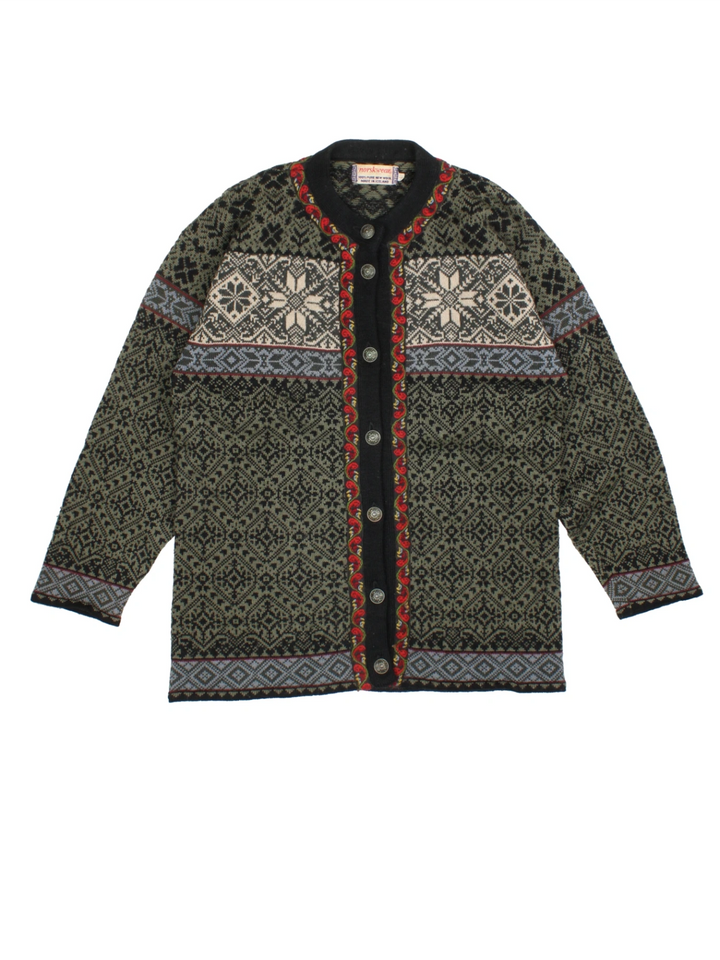 80's Icelandic Fair Isle Cardigan (Size L)