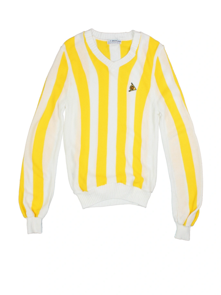 80's Dunlop V Neck Jumper (Size XXS)