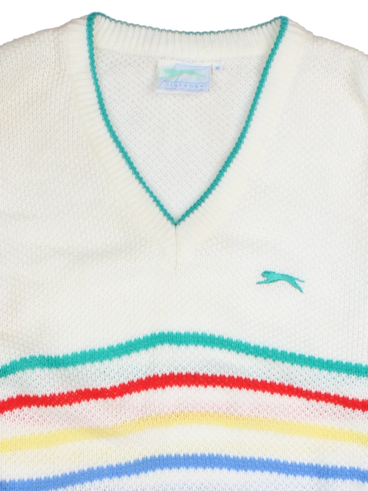 80's Slazenger V Neck Jumper (Size S)