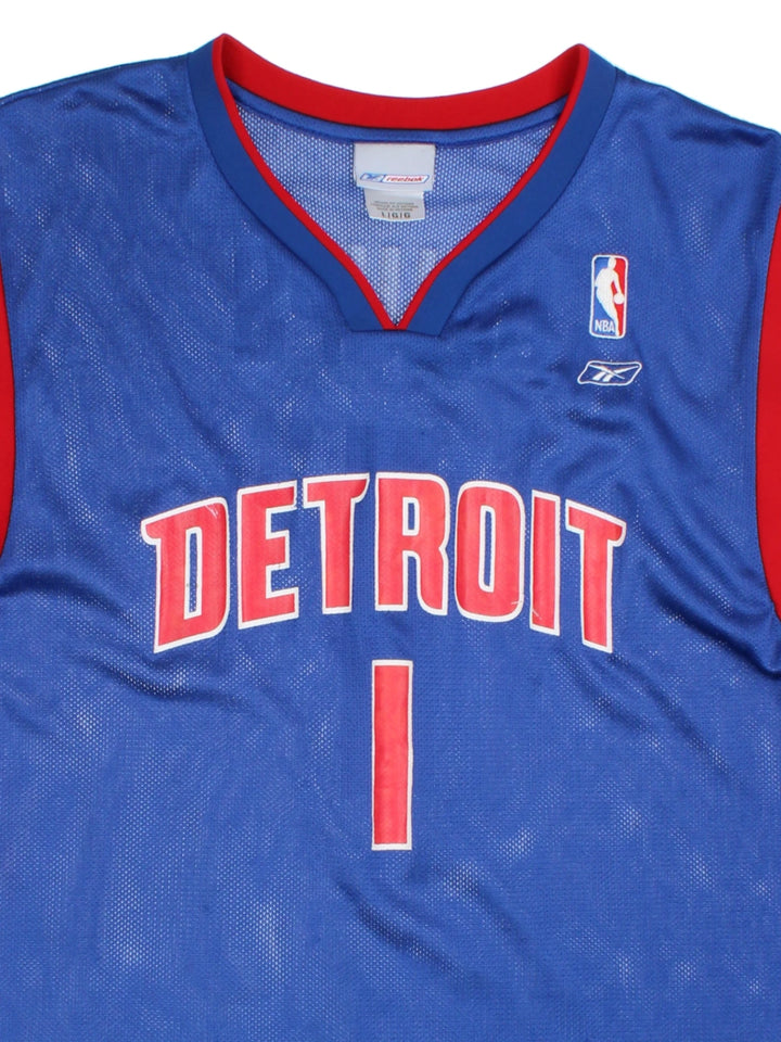 00's Reebok Detroit Pistons NBA Jersey (Size L)