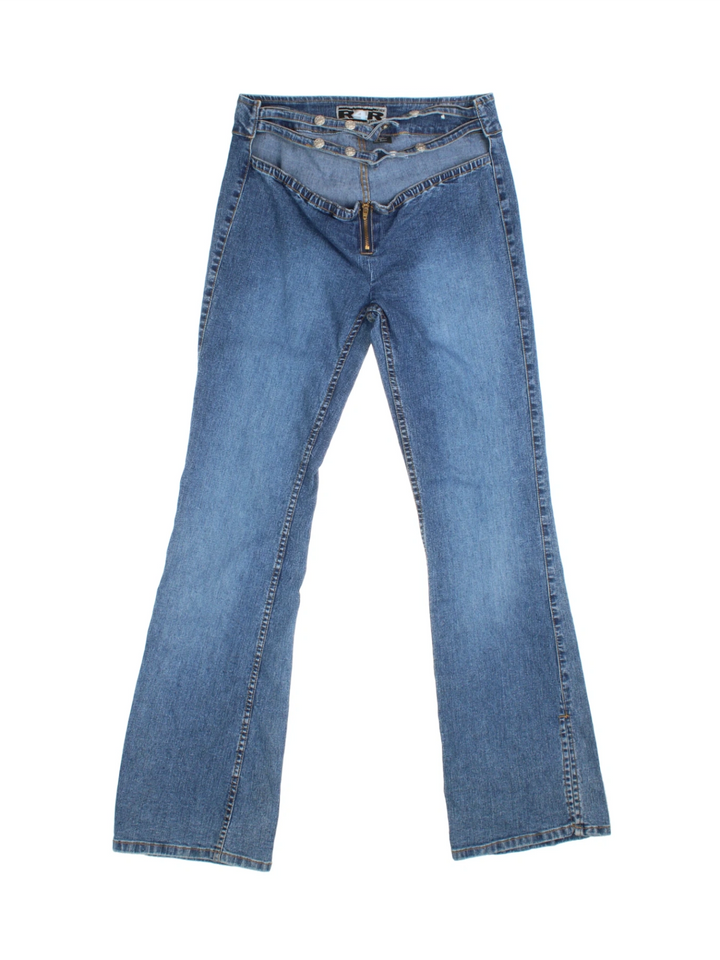 Y2K Studded low rise Flared Jeans (Size M)