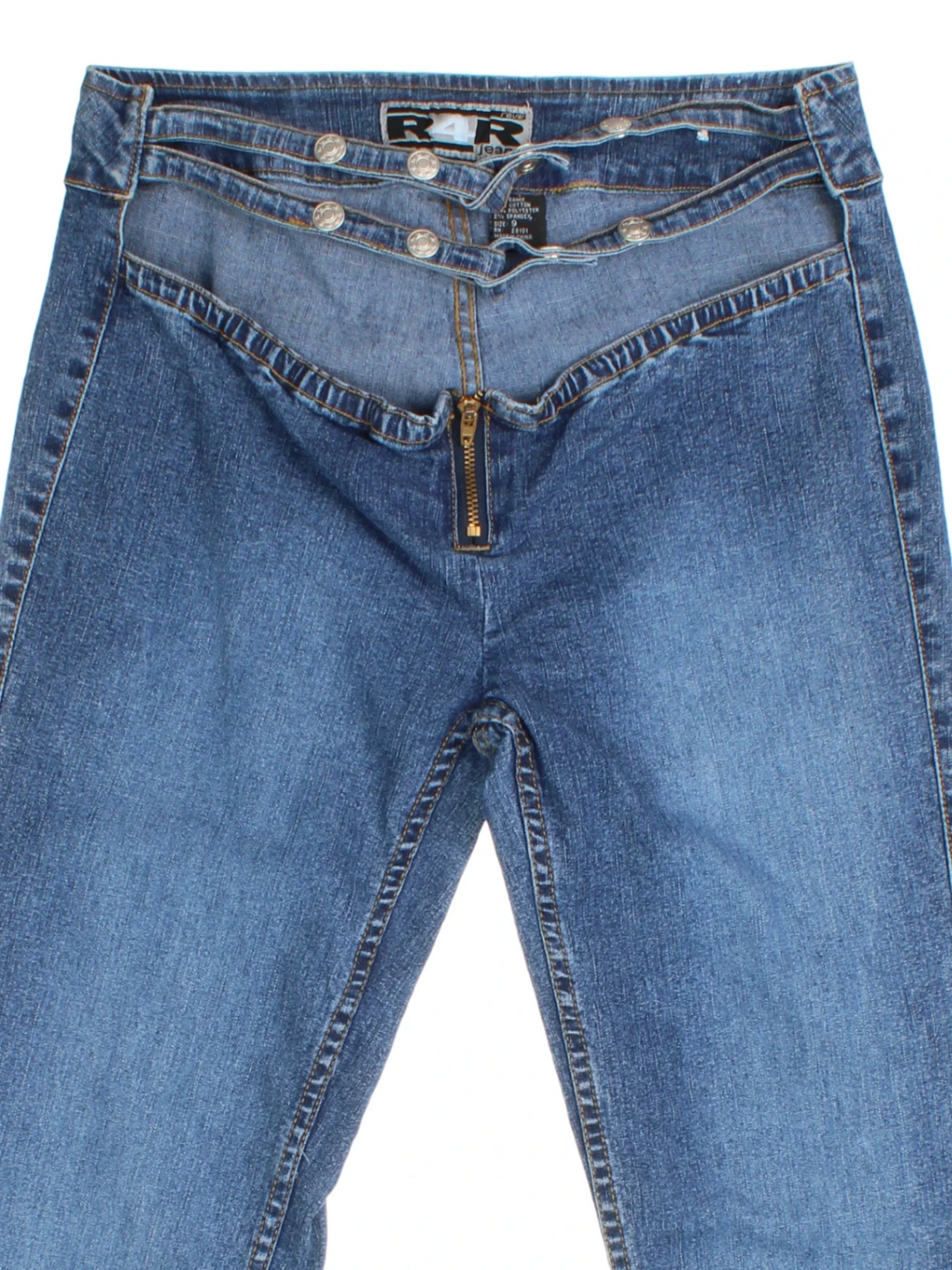 Y2K Studded low rise Flared Jeans (Size M)