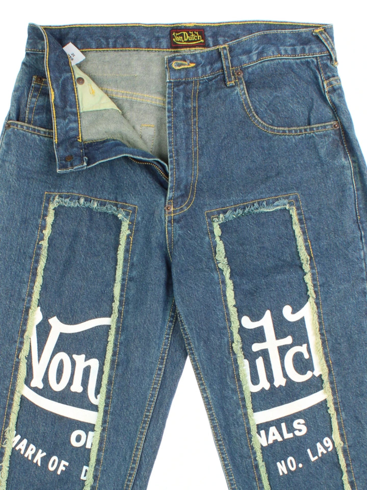 Y2K Von Dutch 3/4 Length Jeans (Size XL)