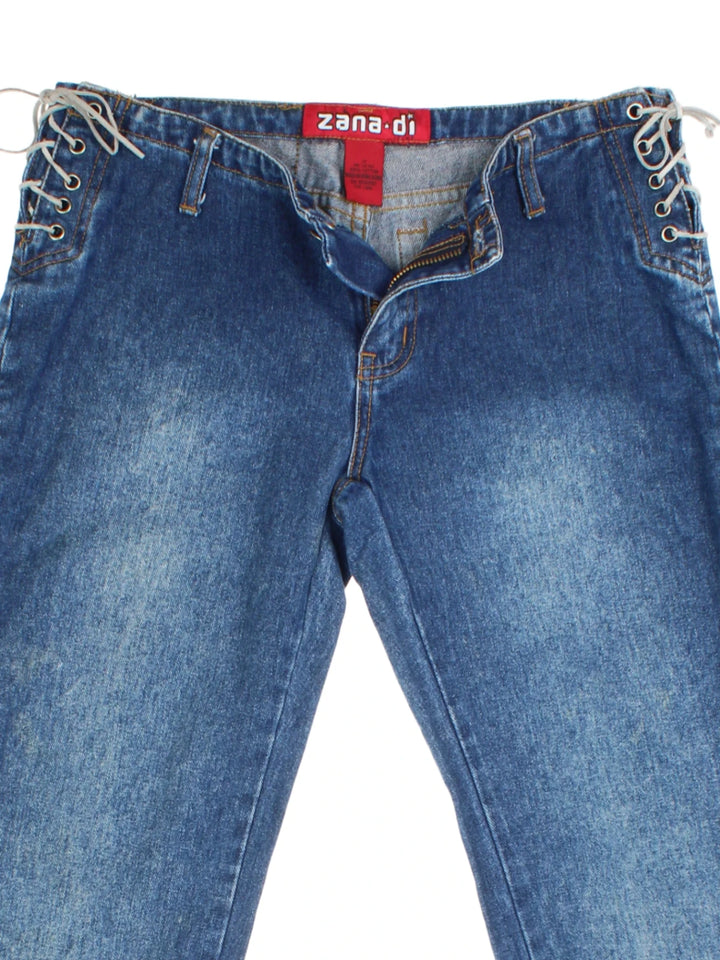 Y2K Lace Detail Bootcut Jeans (Size L)