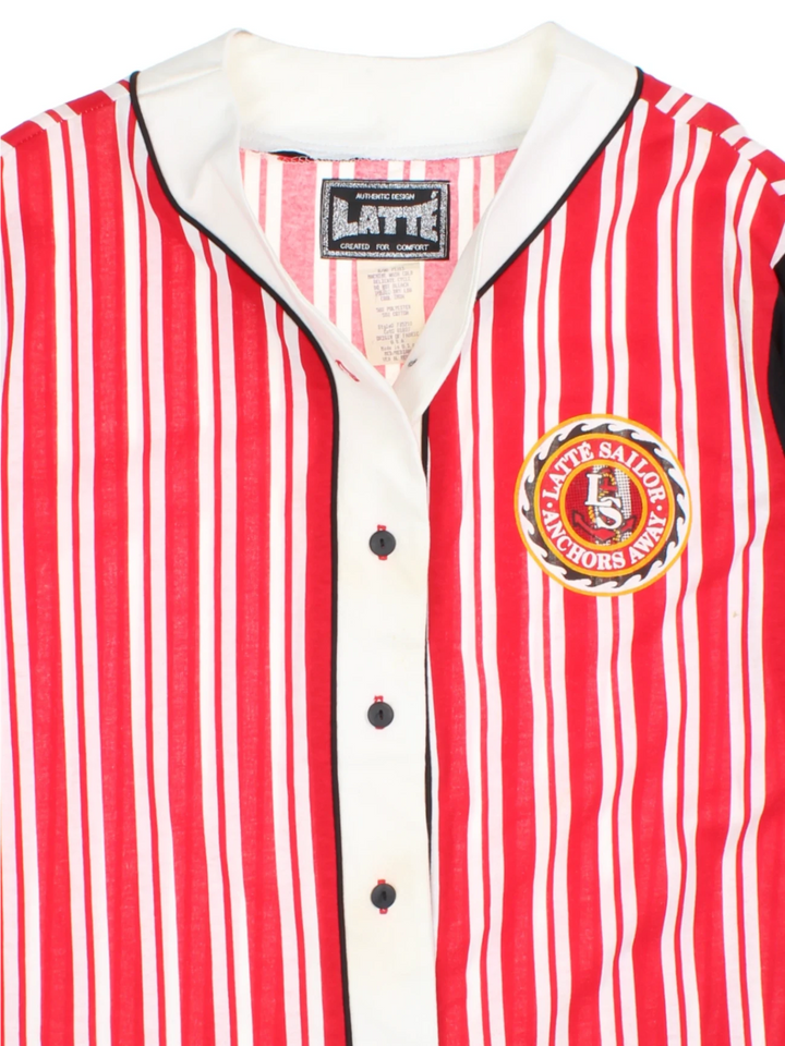80's Latte Sailor Anchors Away Baseball Shirt (Size L)
