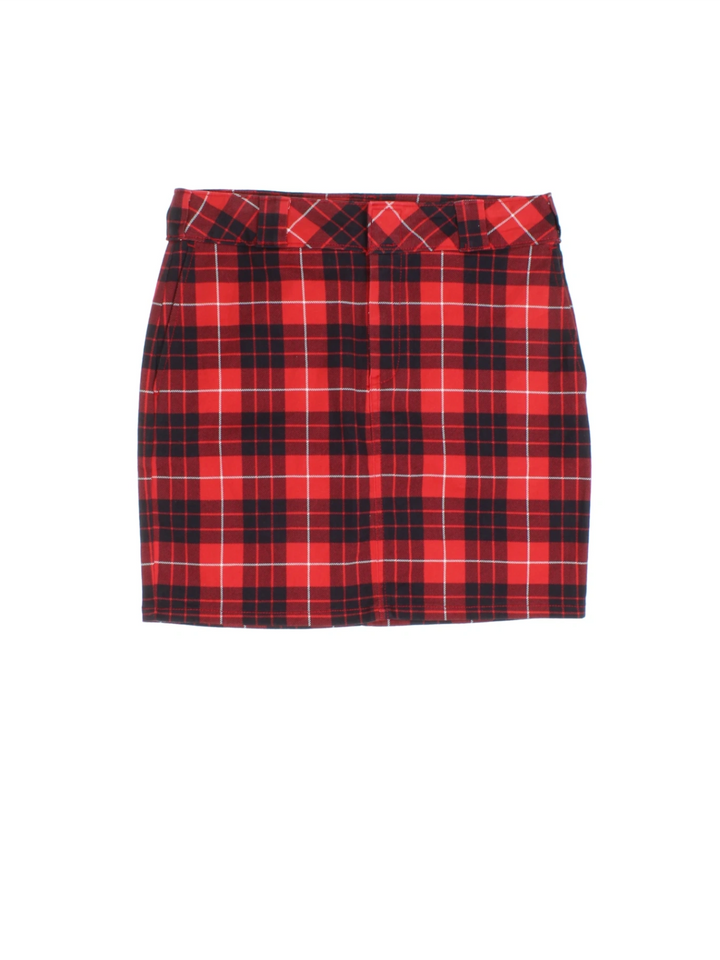 Y2K Dickies Plaid Mini Skirt (Size L)