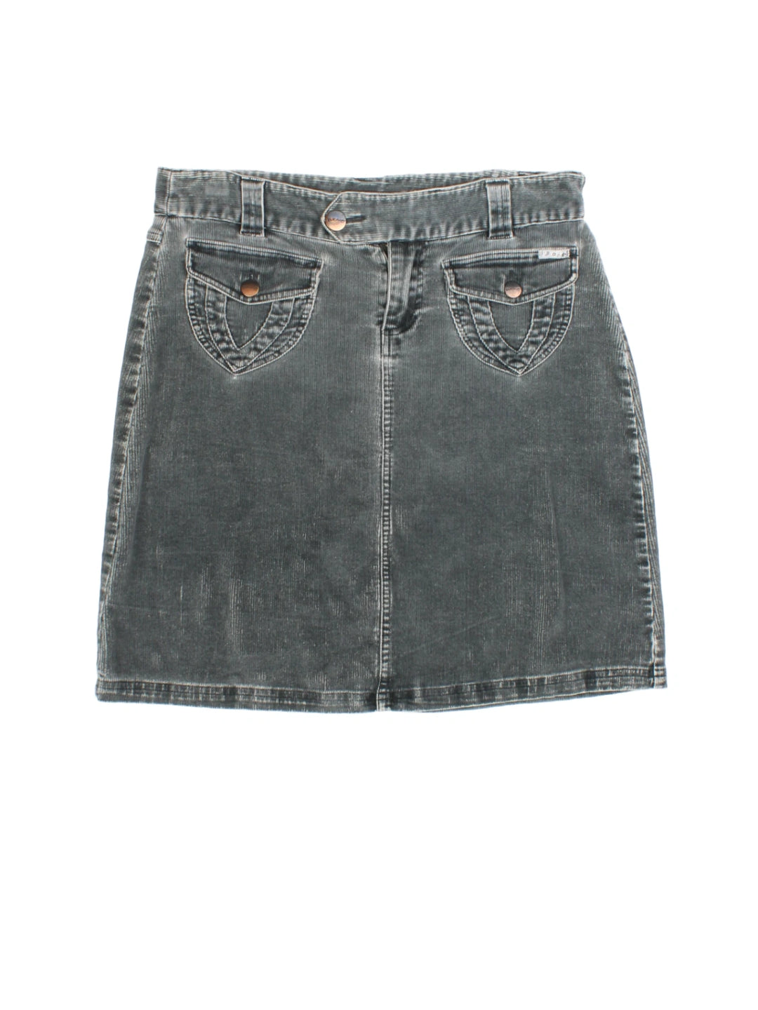 Y2K Billabong Cord Mini Skirt (Size L) - VintageFolk