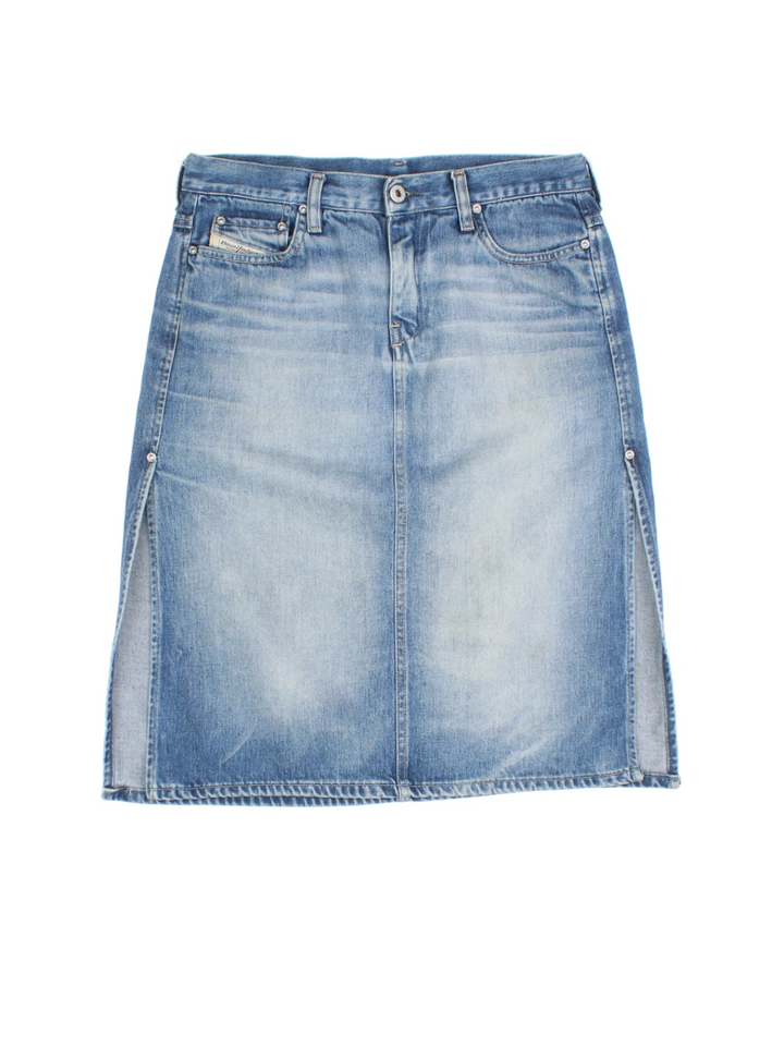 90's Diesel Denim Midi Skirt (Size L)