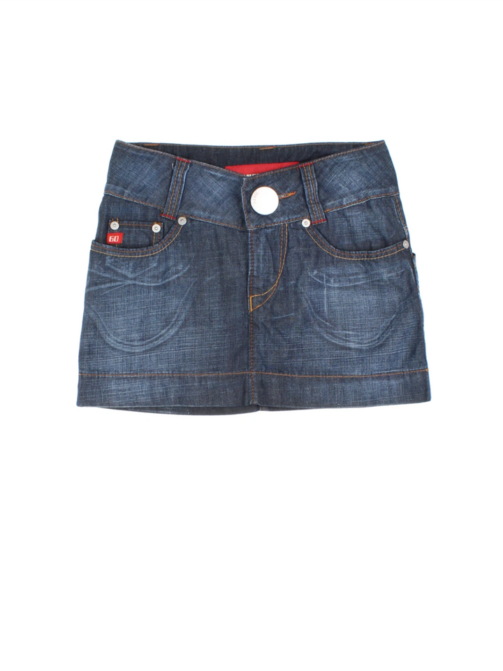 Y2K Miss Sixty Denim Mini Skirt (Size L)