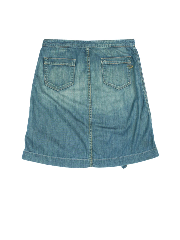 Y2K Diesel Denim Mini Skirt (Size XL) - VintageFolk