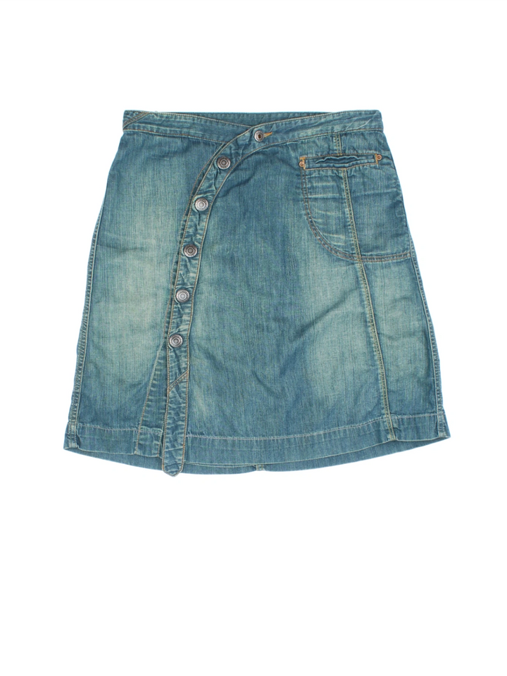 Y2K Diesel Denim Mini Skirt (Size XL) - VintageFolk