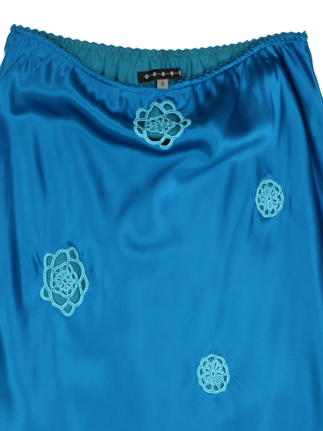 Y2K Cut Out Floral Midi Skirt (Size L)