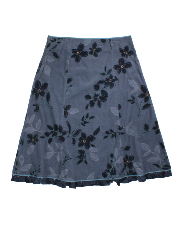 Y2K Floral Midi Skirt (Size XXL)
