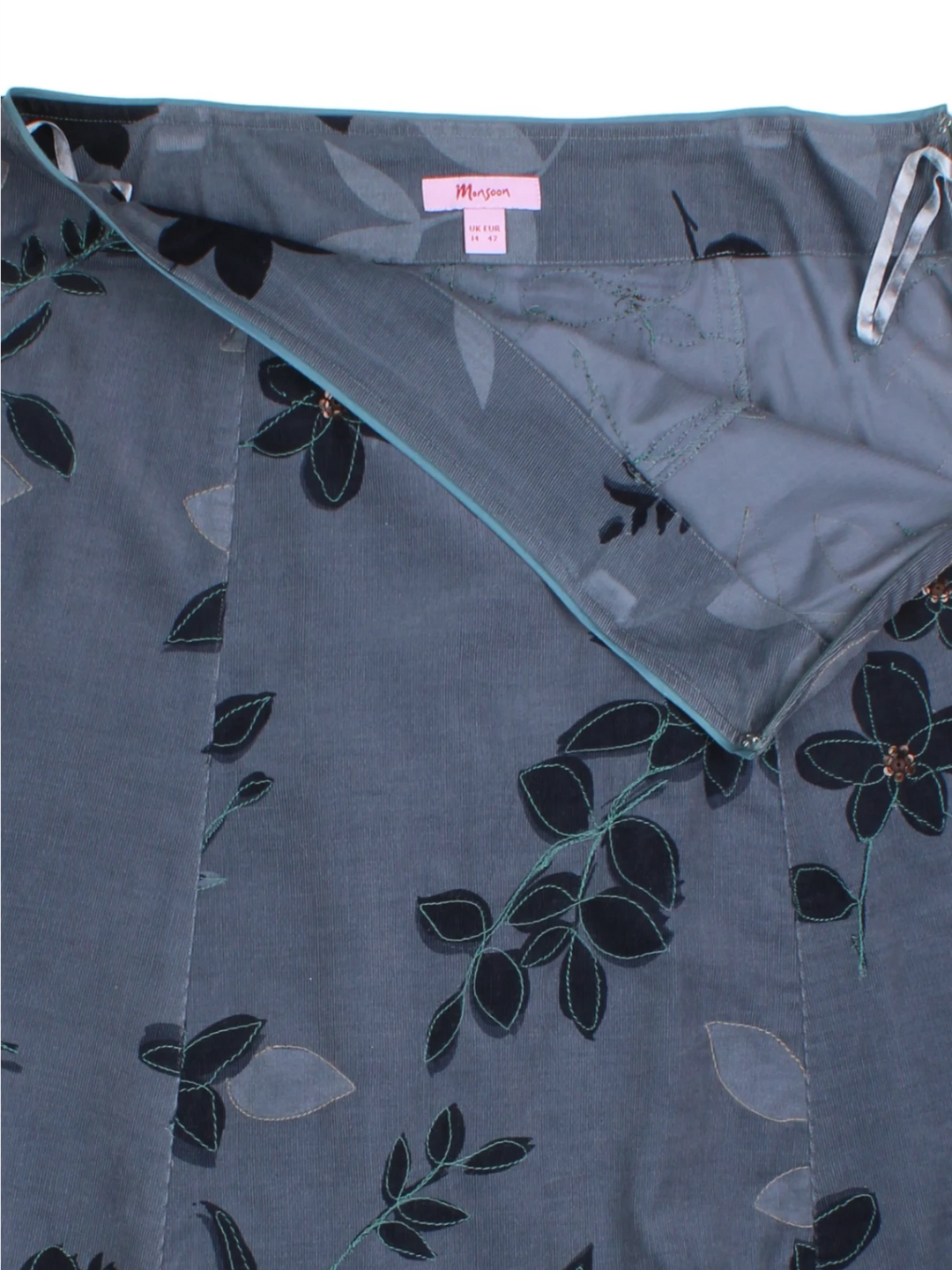 Y2K Floral Midi Skirt (Size XXL)