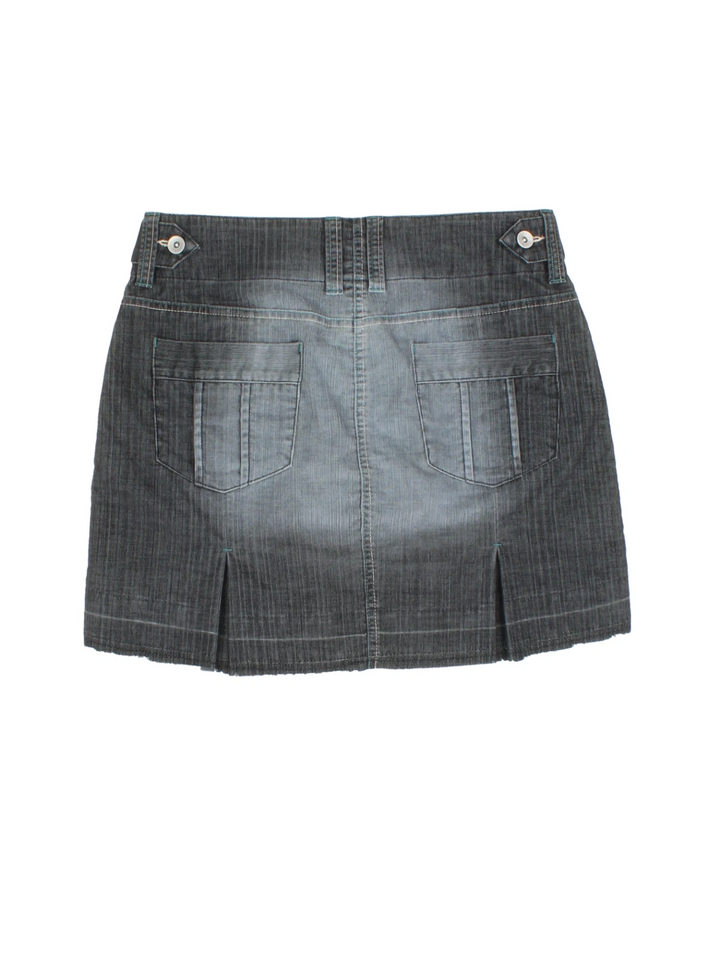 Y2K Denim Mini Skirt (Size L)