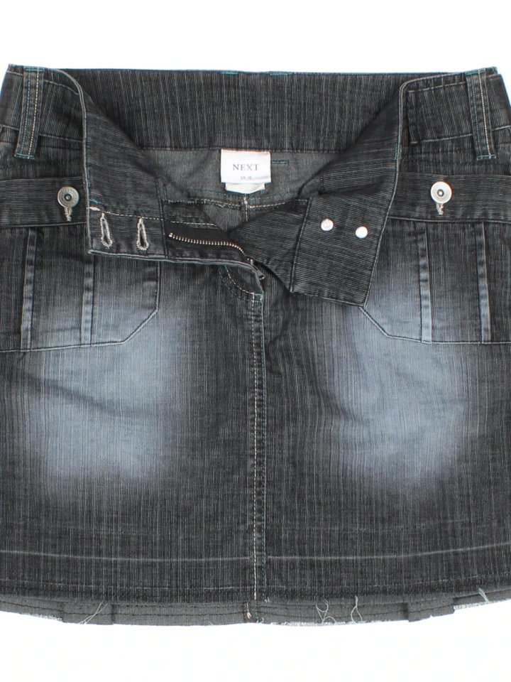 Y2K Denim Mini Skirt (Size L)