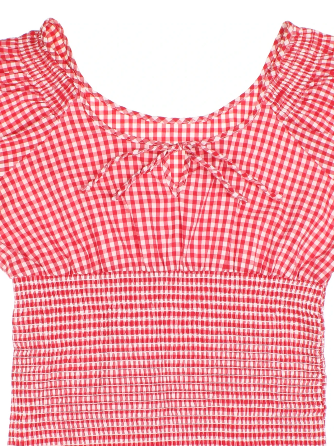 Gingham Milkmaid Top (Size S)