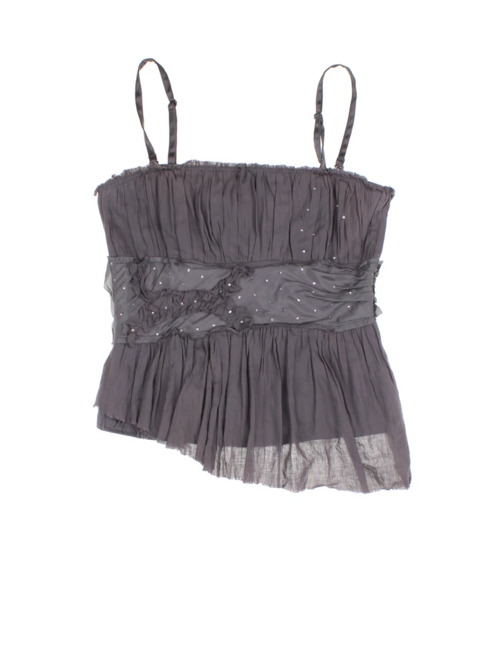 Y2K Diamante Layered Top (Size XS)