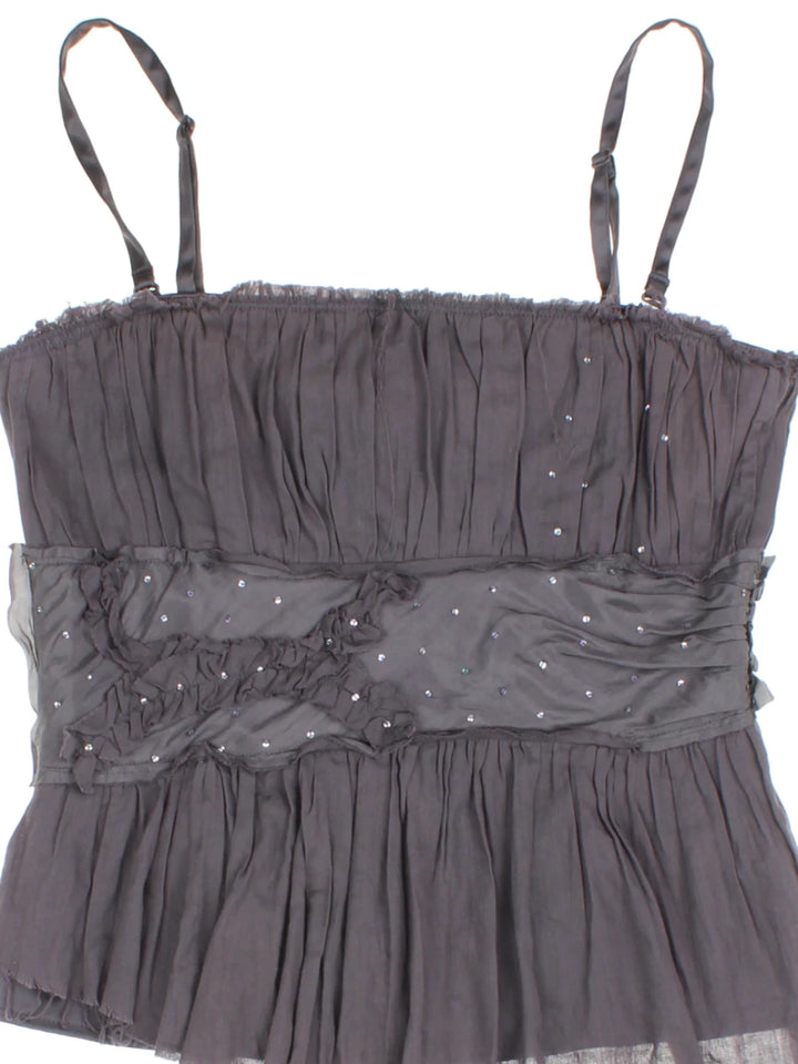 Y2K Diamante Layered Top (Size XS)