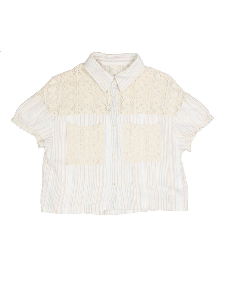 Crochet Patch Blouse (Size S)