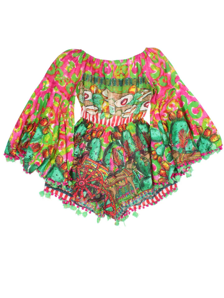 Mediterranean Off-Shoulder Playsuit (Size XS)