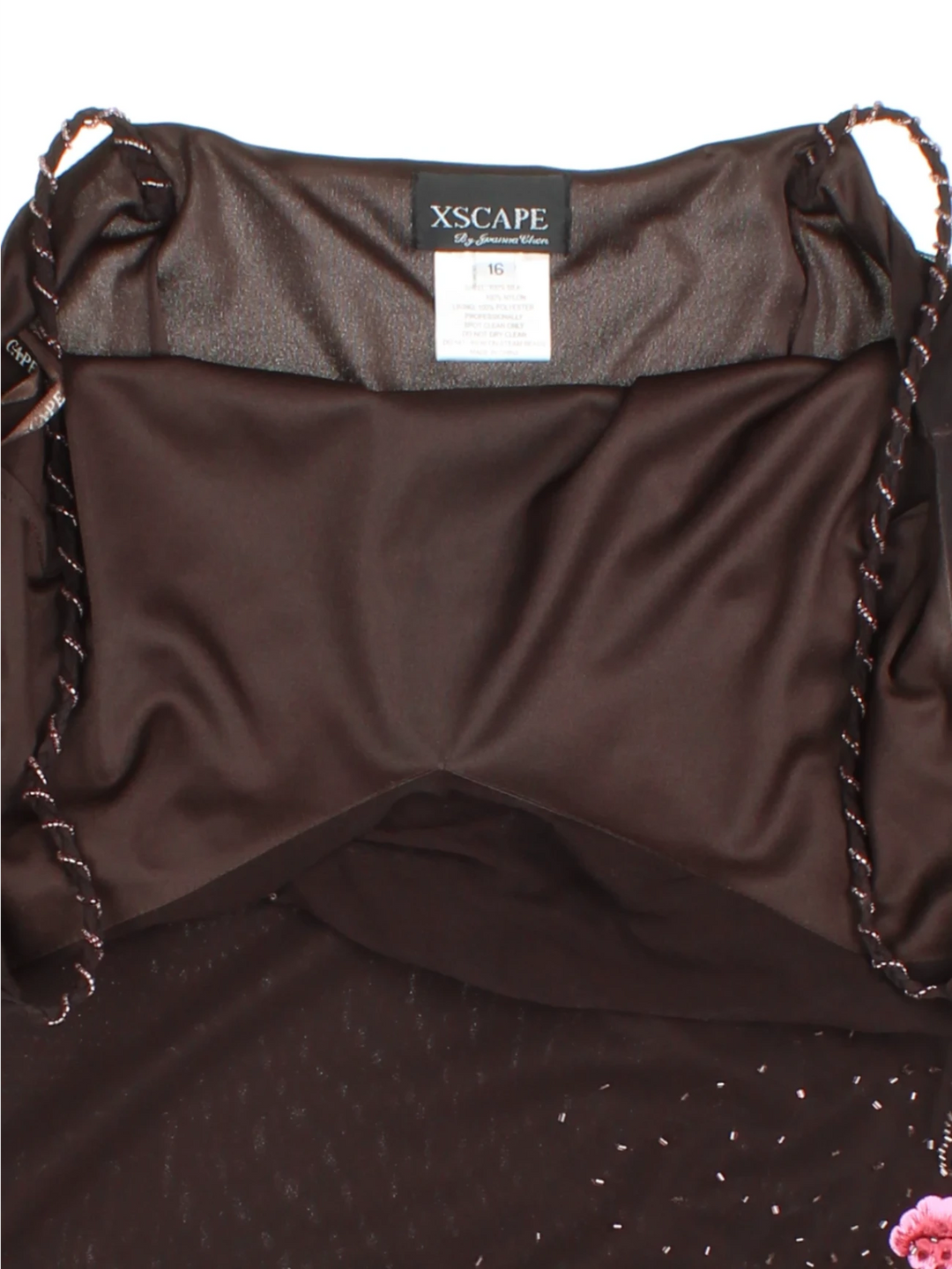 Y2K Sheer Layered Embroidered Midi Dress (Size M)