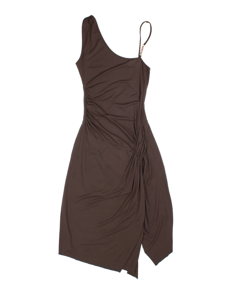 Y2K Asymmetrical Morgan Midi Dress (Size M) - VintageFolk