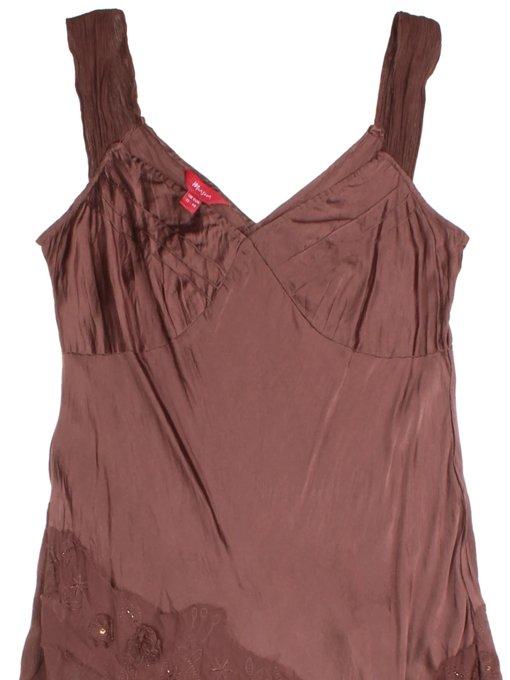 Y2K Asymmetrical Layered Midi Dress (Size M) - VintageFolk