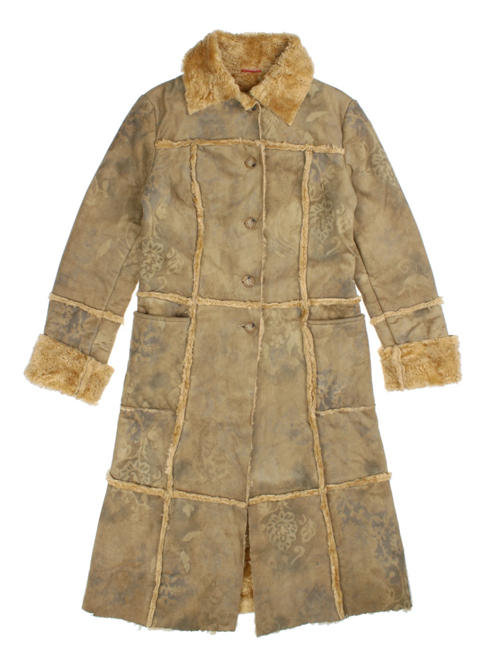 Y2K Floral Afghan Coat (Size S)