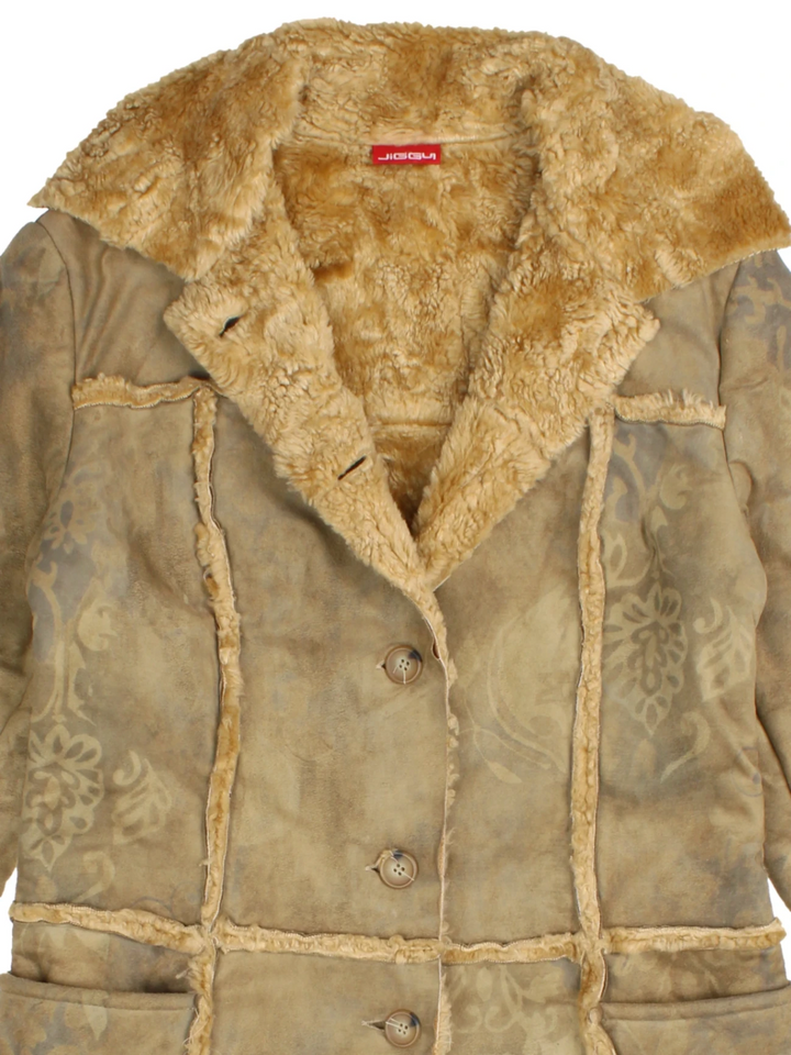 Y2K Floral Afghan Coat (Size S)