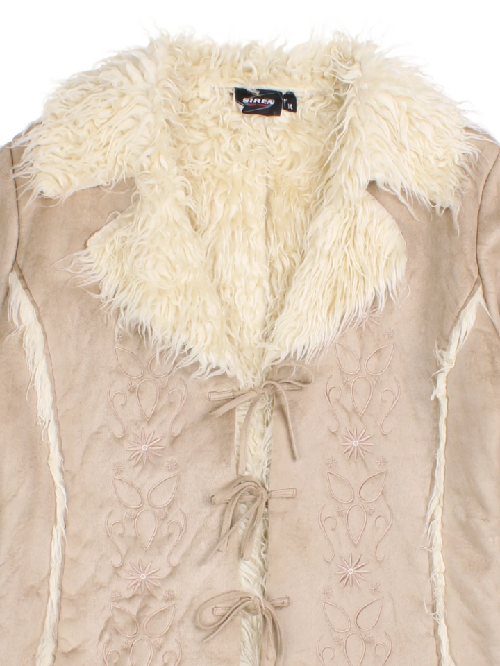 Y2K Embroidered Afghan Coat (Size M)