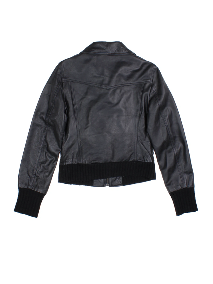Y2K Morgan Leather Jacket (Size XS)