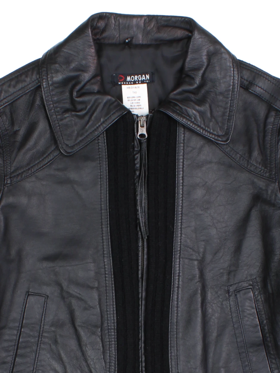 Y2K Morgan Leather Jacket (Size XS)