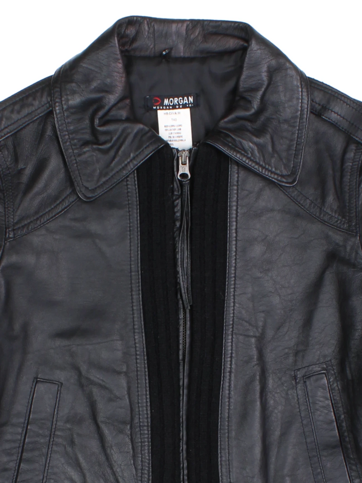 Y2K Morgan Leather Jacket (Size XS)