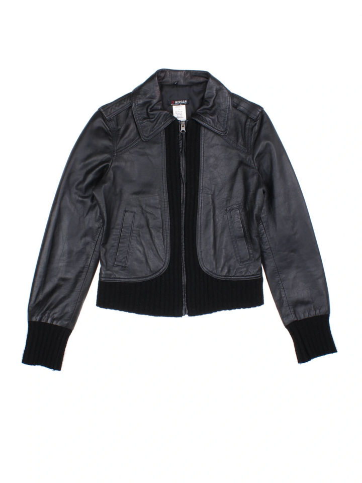 Y2K Morgan Leather Jacket (Size XS)