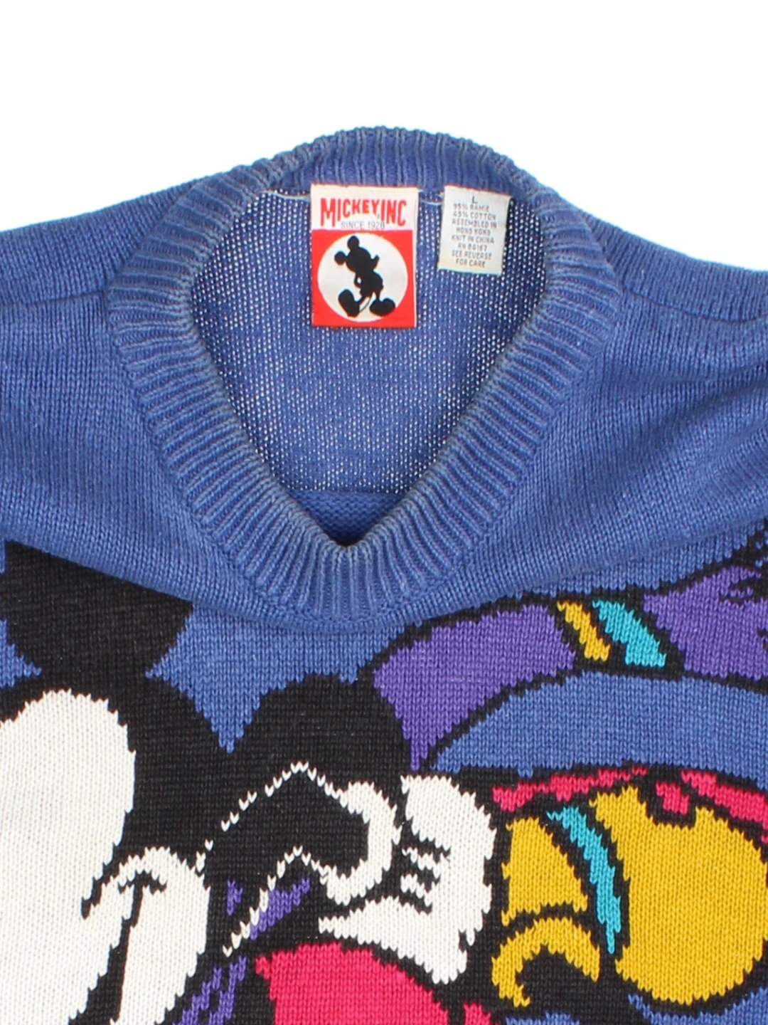 90's Mickey Mouse Skate Knit Jumper (Size M) - VintageFolk