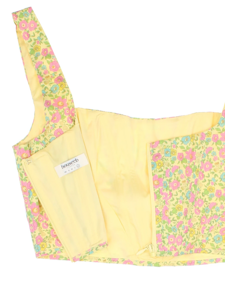 Floral Corset Crop Top (Size M)
