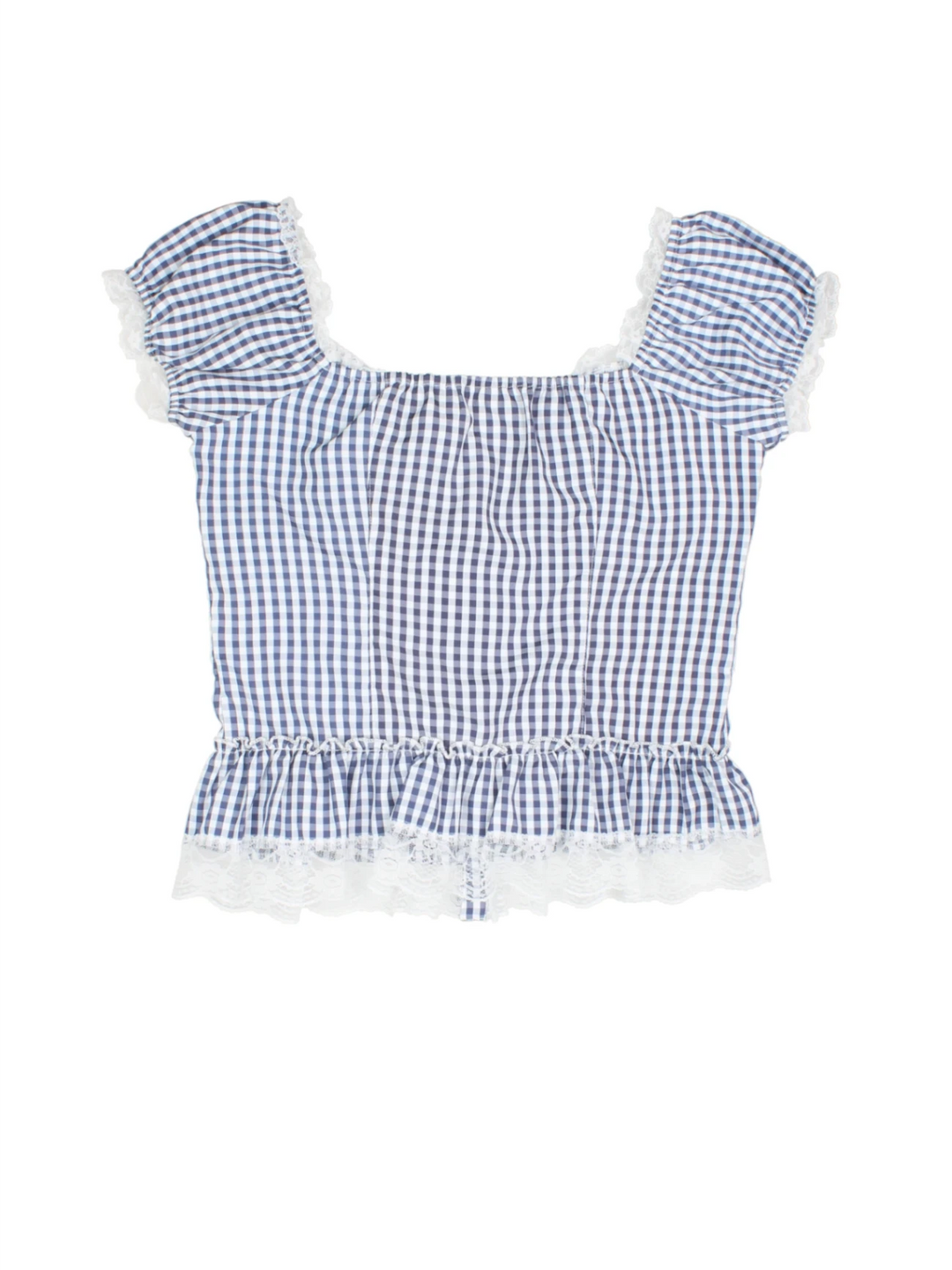 Gingham Milkmaid Top (Size M)