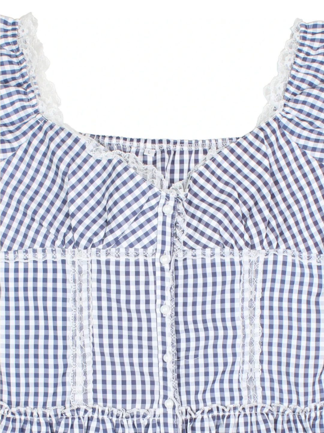 Gingham Milkmaid Top (Size M)