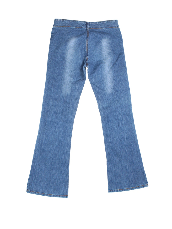 Y2K Military Inspired Flared Jeans (Size M)