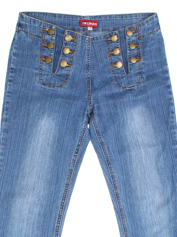 Y2K Military Inspired Flared Jeans (Size M)