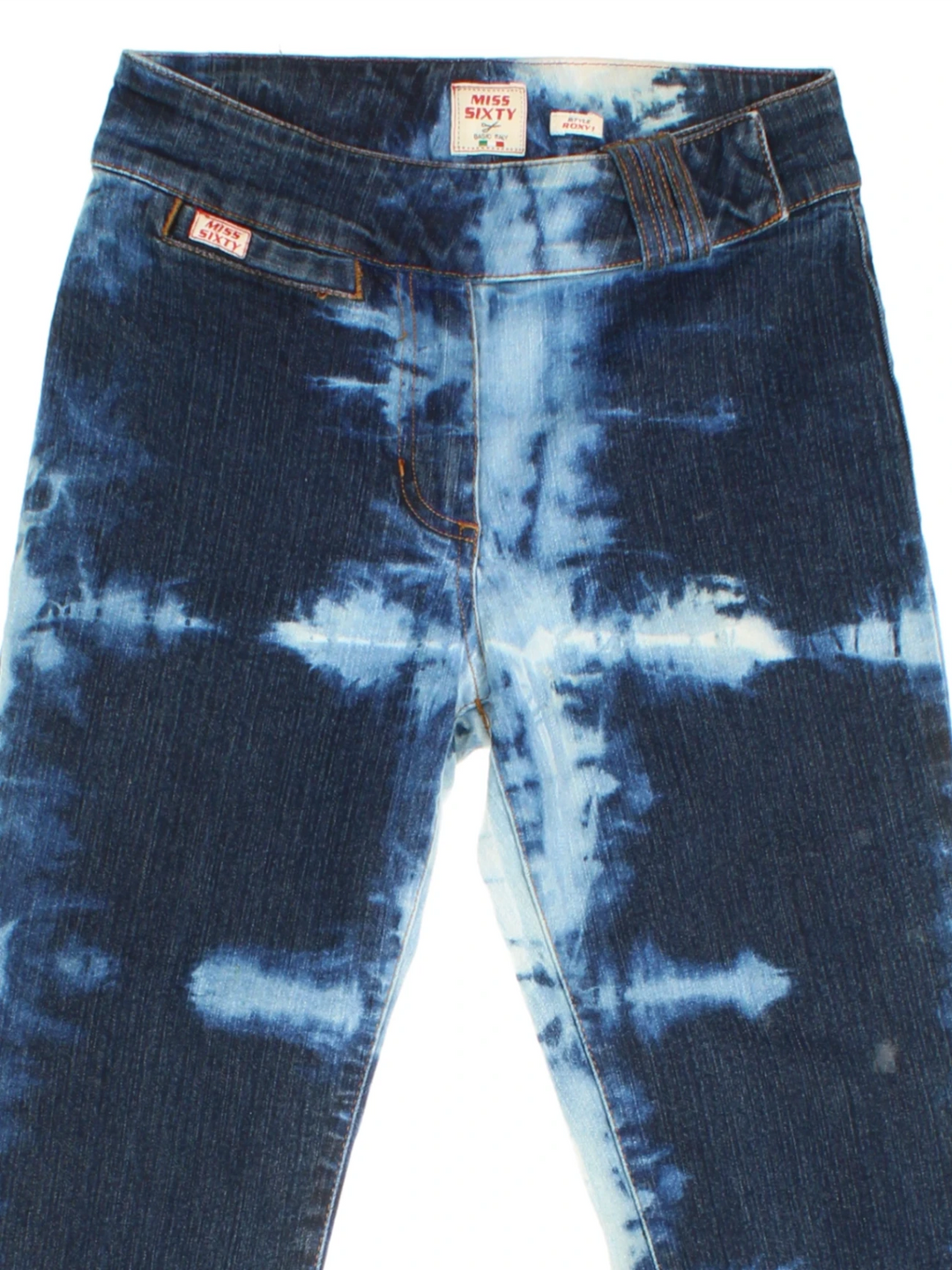 Y2K Miss Sixty Tie Dye Jeans (Size XXS)