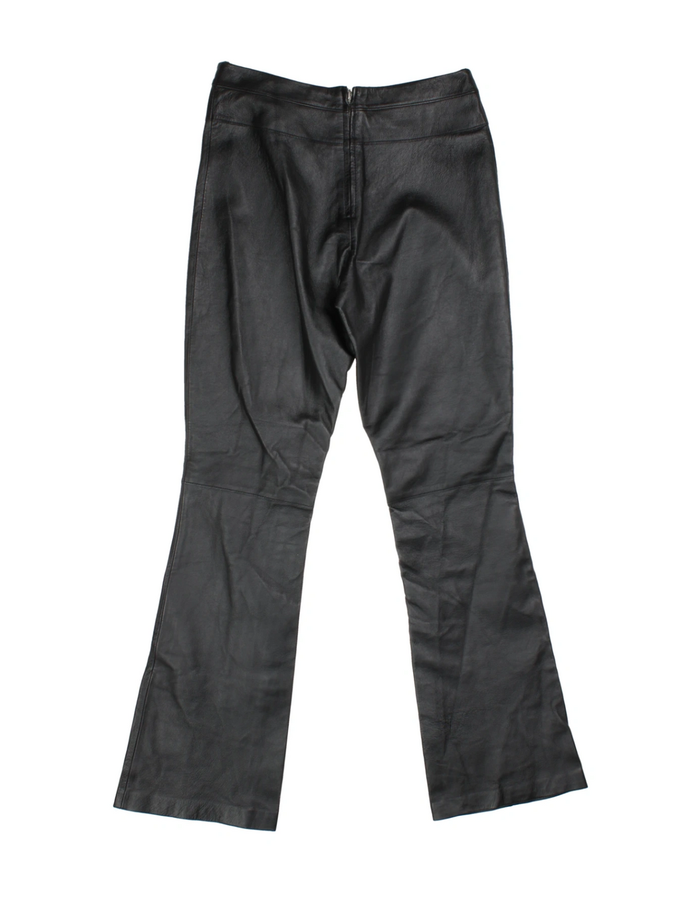 Y2K Leather Trousers (Size M) - VintageFolk