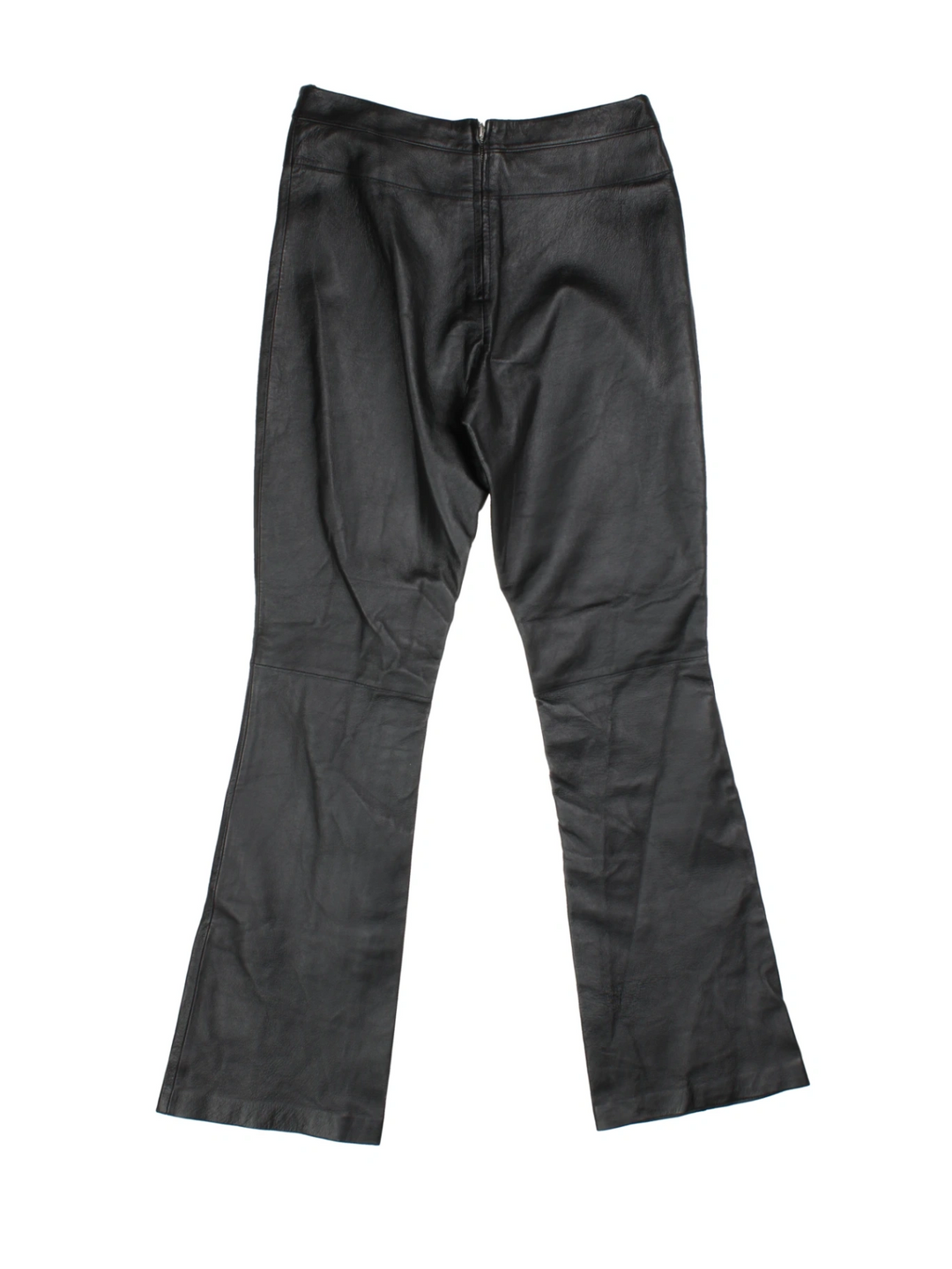 Y2K Leather Trousers (Size M) - VintageFolk