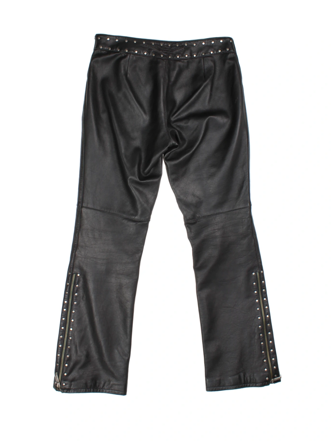 Harley-Davidson Studded Leather Trousers (Size m) - VintageFolk