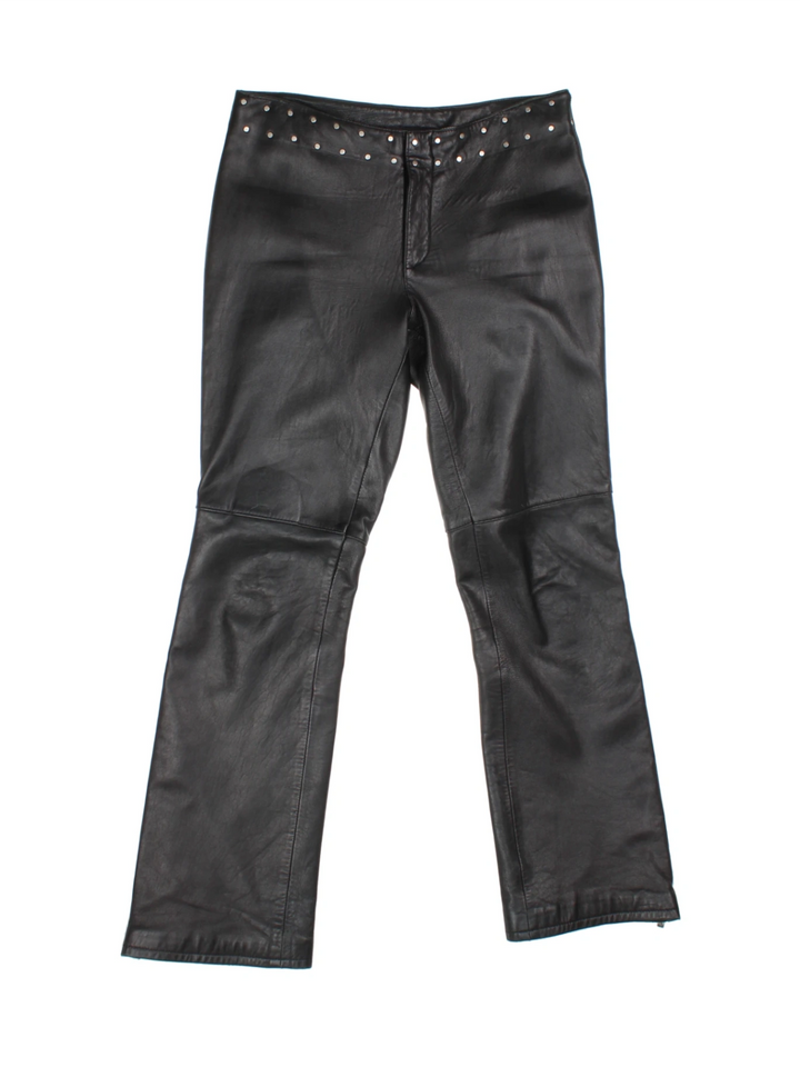 Harley-Davidson Studded Leather Trousers (Size m) - VintageFolk